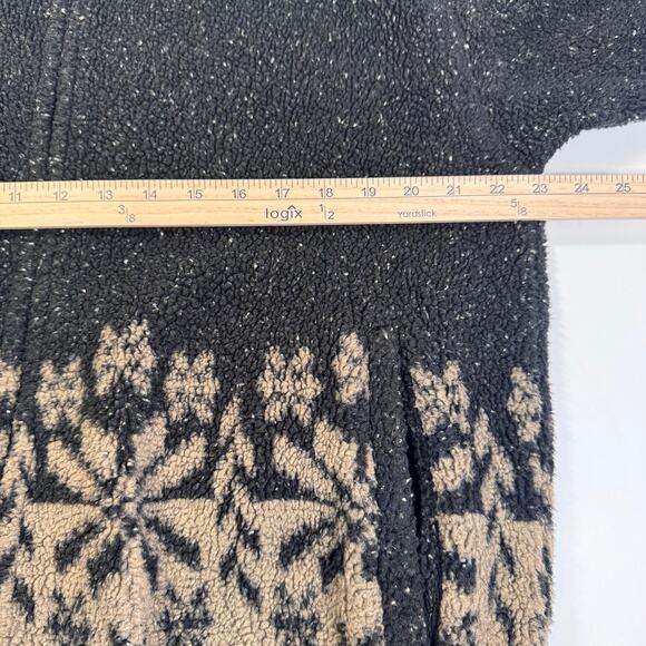 Vintage 90s Woolrich USA Snowflakes Sherpa Fleece Full Zip Jacket Winter Mens M - Picture 3 of 11